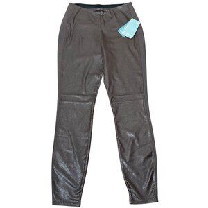 LYSSE Vegan Leather Textured Leggings Espresso (Brown) Sz M (8/10) NWT